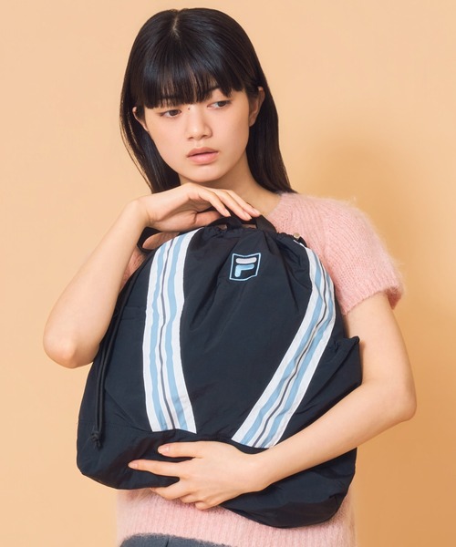 Casselini(キャセリーニ)の「Casselini(キャセリーニ)FILAライントートバッグ(トートバッグ・レディース・アイボリー/ブラック/ピンク・FREE)」の21枚目の写真