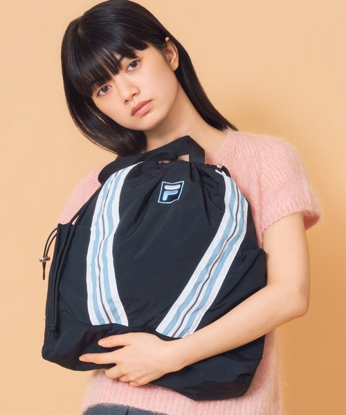 Casselini(キャセリーニ)の「Casselini(キャセリーニ)FILAライントートバッグ(トートバッグ・レディース・アイボリー/ブラック/ピンク・FREE)」の22枚目の写真