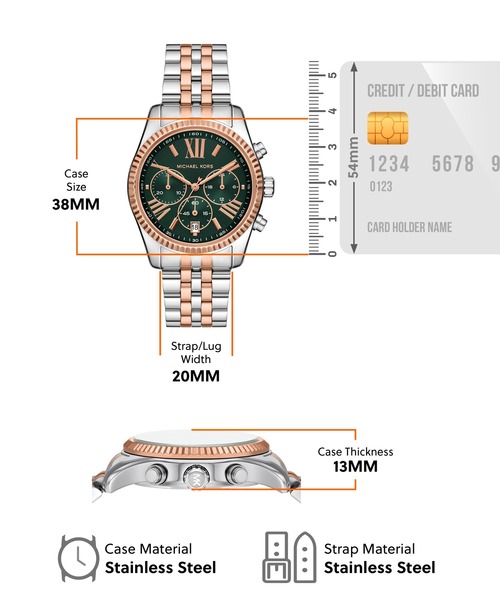 MICHAEL KORS(マイケルコース)の「マイケル・コース 腕時計 レディース アナログ ステンレス MK7610(アナログ腕時計・レディース・マルチ・FREE)」の5枚目の写真