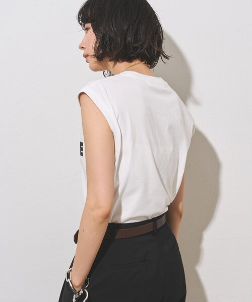 THE PAUSE（ザ ポーズ）の「【THE PAUSE】THE PAUSE ノースリーブTEE（Tシャツ/カットソー・レディース・チャコールグレー/オフホワイト・FREE）」の16枚目の写真