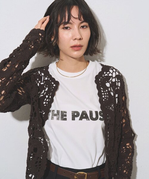 THE PAUSE（ザ ポーズ）の「【THE PAUSE】THE PAUSE ノースリーブTEE（Tシャツ/カットソー・レディース・チャコールグレー/オフホワイト・FREE）」の19枚目の写真