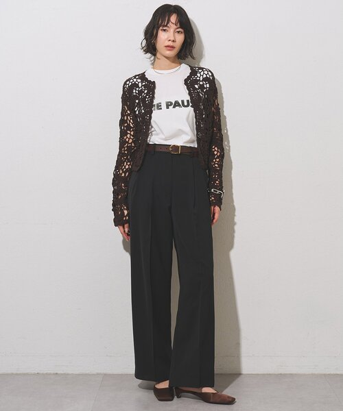THE PAUSE（ザ ポーズ）の「【THE PAUSE】THE PAUSE ノースリーブTEE（Tシャツ/カットソー・レディース・チャコールグレー/オフホワイト・FREE）」の20枚目の写真