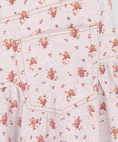 Firsthand(ファーストハンド)の「GANNI/ガニー Printed Paint Denim Long Skirt / A1090268 / 花柄 プリント フレア デニムスカート(デニムスカート・レディース・ピンク・36)」の6枚目の写真