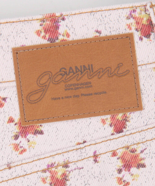 Firsthand(ファーストハンド)の「GANNI/ガニー Printed Paint Denim Long Skirt / A1090268 / 花柄 プリント フレア デニムスカート(デニムスカート・レディース・ピンク・36)」の8枚目の写真