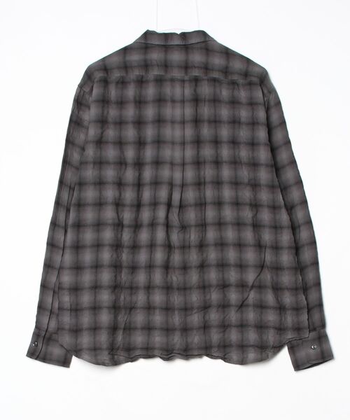 Hombre Nino（オンブレニーニョ）の「PLAID ZIP SHIRT HN0261-SH0004（シャツ/ブラウス・メンズ・ベージュ/チャコールグレー・LARGE/X-LARGE/MEDIUM）」の3枚目の写真