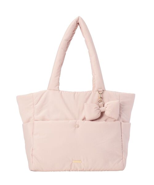 Maison de FLEUR（メゾンドフルール）の「【撥水加工】パファーキャリーオントートバッグ（トートバッグ・レディース・ブラック/ピンク・FREE）」の4枚目の写真
