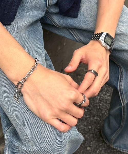 Chikashitsu +】clip hook chain bracelet / 【チカシツプラス