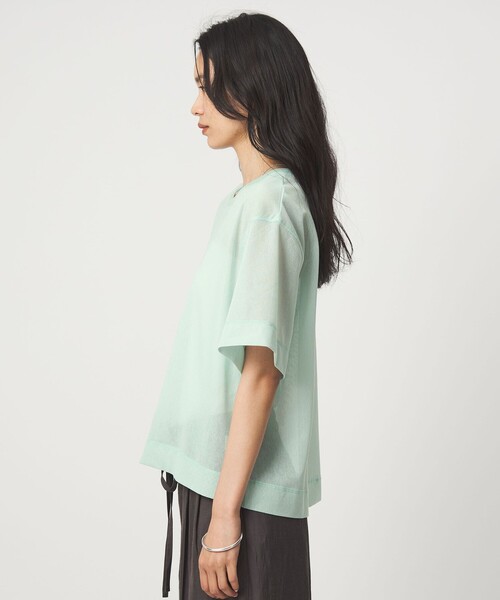 green label relaxing(グリーンレーベルリラクシング)の「シアー メッシュ クルーネック プルオーバー カットソー(Tシャツ/カットソー・レディース・ライム/オフホワイト/ブラック/ダークブラウン・FREE)」の22枚目の写真