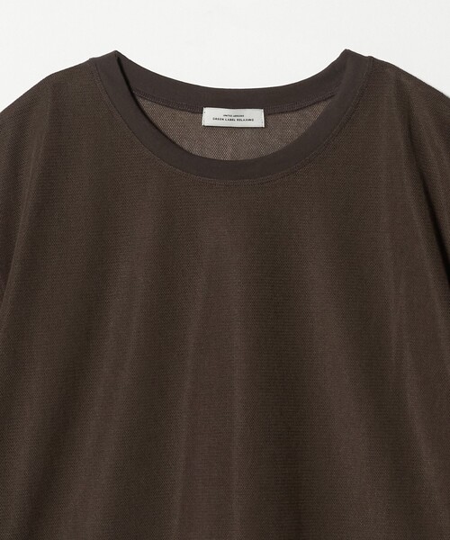 green label relaxing(グリーンレーベルリラクシング)の「シアー メッシュ クルーネック プルオーバー カットソー(Tシャツ/カットソー・レディース・ライム/オフホワイト/ブラック/ダークブラウン・FREE)」の18枚目の写真