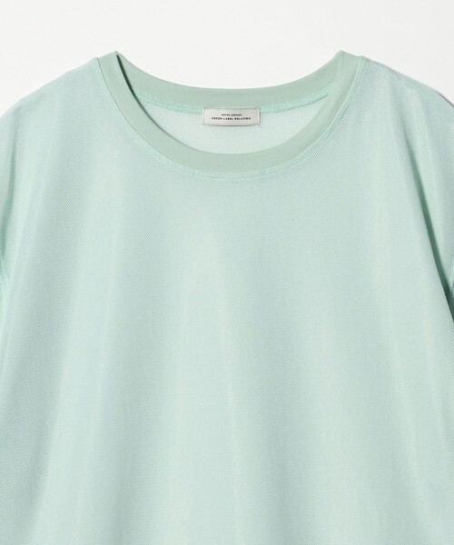 green label relaxing(グリーンレーベルリラクシング)の「シアー メッシュ クルーネック プルオーバー カットソー(Tシャツ/カットソー・レディース・ライム/オフホワイト/ブラック/ダークブラウン・FREE)」の13枚目の写真