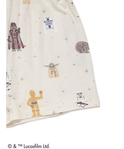 gelato pique(ジェラートピケ)の「【STAR WARS】【キッズ】総柄ショートパンツ(ルームウェア/パジャマ・キッズ・クリーム/ミント・90/100/110/120)」の8枚目の写真