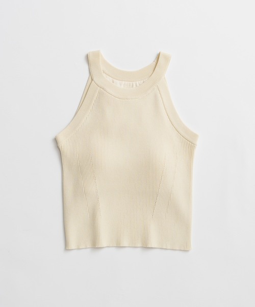 PRANK PROJECT(プランクプロジェクト)の「【2026Summer Pre-Order】カップ付きアメスリニット / Cup-In American Sleeve Knit(タンクトップ・レディース・ホワイト/ボルドー/ブラック/グレー・S/M)」の16枚目の写真
