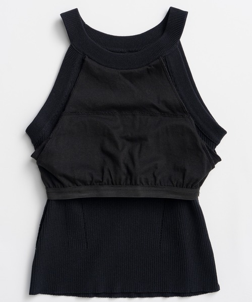 PRANK PROJECT(プランクプロジェクト)の「【2026Summer Pre-Order】カップ付きアメスリニット / Cup-In American Sleeve Knit(タンクトップ・レディース・ホワイト/ボルドー/ブラック/グレー・S/M)」の21枚目の写真
