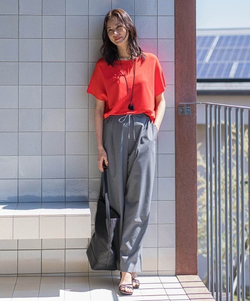LAUTREAMONT（ロートレアモン）の「エディター東原妙子×LAUTREAMONT/ドロストパンツ（その他パンツ・レディース・ネイビー/ライトグレー・7号/9号/11号）」の6枚目の写真