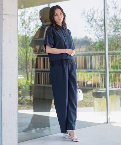 LAUTREAMONT（ロートレアモン）の「エディター東原妙子×LAUTREAMONT/ドロストパンツ（その他パンツ・レディース・ネイビー/ライトグレー・7号/9号/11号）」の3枚目の写真