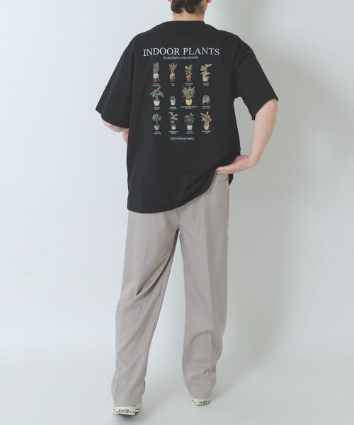 ITEMS URBANRESEARCH（アイテムズ アーバンリサーチ）の「Plantsバックプリント USEDライク Tシャツ（Tシャツ/カットソー・メンズ・ブラック/ピンク系その他/ホワイト・LARGE/MEDIUM）」の16枚目の写真