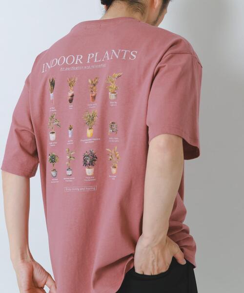ITEMS URBANRESEARCH（アイテムズ アーバンリサーチ）の「Plantsバックプリント USEDライク Tシャツ（Tシャツ/カットソー・メンズ・ブラック/ピンク系その他/ホワイト・LARGE/MEDIUM）」の11枚目の写真