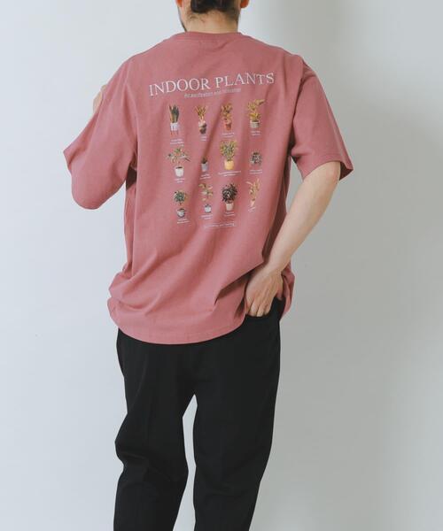 ITEMS URBANRESEARCH（アイテムズ アーバンリサーチ）の「Plantsバックプリント USEDライク Tシャツ（Tシャツ/カットソー・メンズ・ブラック/ピンク系その他/ホワイト・LARGE/MEDIUM）」の9枚目の写真