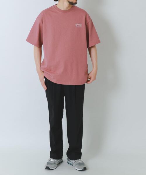 ITEMS URBANRESEARCH（アイテムズ アーバンリサーチ）の「Plantsバックプリント USEDライク Tシャツ（Tシャツ/カットソー・メンズ・ブラック/ピンク系その他/ホワイト・LARGE/MEDIUM）」の8枚目の写真