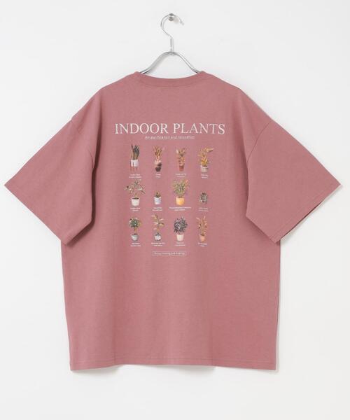 ITEMS URBANRESEARCH（アイテムズ アーバンリサーチ）の「Plantsバックプリント USEDライク Tシャツ（Tシャツ/カットソー・メンズ・ブラック/ピンク系その他/ホワイト・LARGE/MEDIUM）」の6枚目の写真
