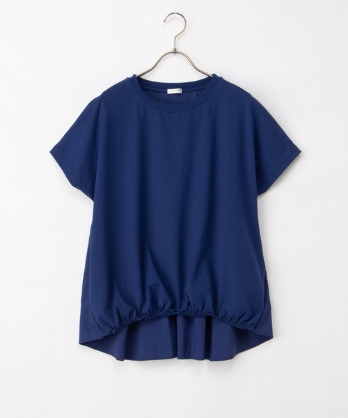 Honeys(ハニーズ)の「【ハニさら・接触冷感・UVカット】裾ゴムドルマントップス(Tシャツ/カットソー・レディース・ブラック/モカ/ブルー/マスタード・LL/L/M)」の21枚目の写真