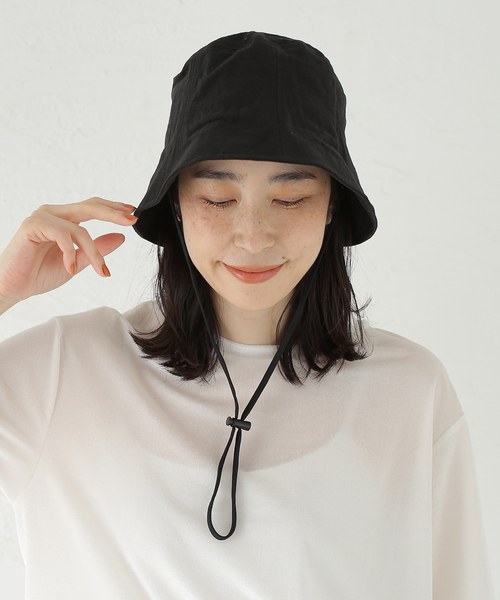 B.C STOCK（ベーセーストック）の「綿麻パネルハット（ハット・レディース・ホワイト/ブラック/チャコールグレー・FREE）」の16枚目の写真