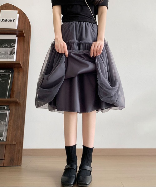 MAISON DE THERESE(メゾン ド テレーズ)の「ボリュームチュールスカート(スカート・レディース・White/Black/GRAY・M)」の5枚目の写真