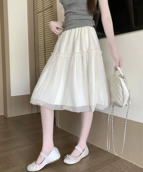 MAISON DE THERESE(メゾン ド テレーズ)の「ボリュームチュールスカート(スカート・レディース・White/Black/GRAY・M)」の10枚目の写真