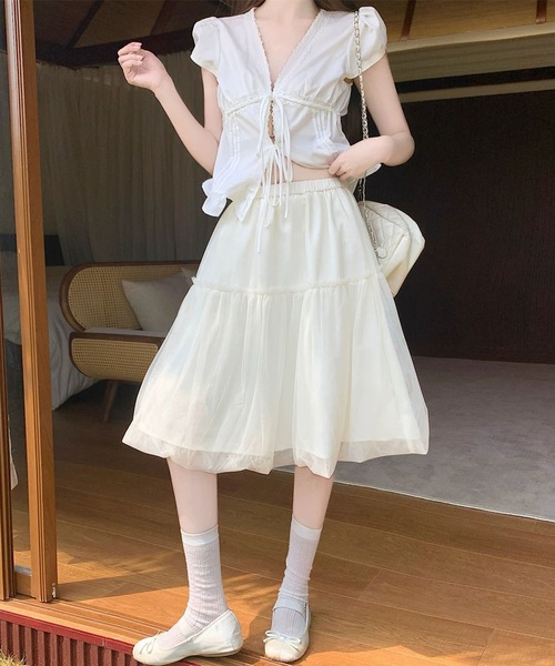 MAISON DE THERESE(メゾン ド テレーズ)の「ボリュームチュールスカート(スカート・レディース・White/Black/GRAY・M)」の8枚目の写真