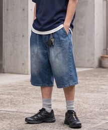 URBAN COLLECTION（アーバンコレクション）の「【URBANCOLECTION/アーバンコレクション】 ワイドシルエット タックバギーショートデニムパンツ（デニムパンツ）」