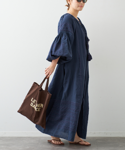 Deuxieme Classe(ドゥーズィエムクラス)の「Muscari DRESS(ワンピース・レディース・ネイビー・FREE)」の2枚目の写真