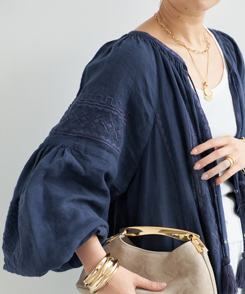 Deuxieme Classe(ドゥーズィエムクラス)の「Muscari DRESS(ワンピース・レディース・ネイビー・FREE)」の10枚目の写真