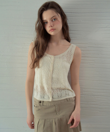 Crochet Sleeveless Knit_Ivory(OC26KN20)