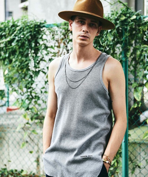 CHORD NUMBER EIGHT（コードナンバーエイト）の「TANK TOP LONG THERMAL（タンクトップ・メンズ・グレー/ブラック/ホワイト・MEDIUM/FREE/SMALL/LARGE/X-SMALL）」の13枚目の写真