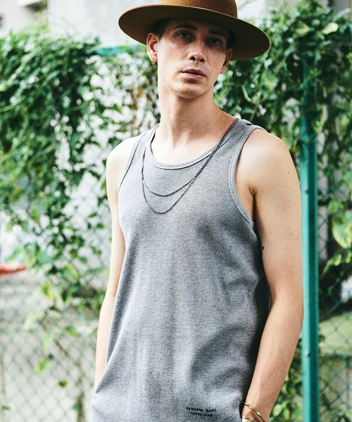 CHORD NUMBER EIGHT（コードナンバーエイト）の「TANK TOP LONG THERMAL（タンクトップ・メンズ・グレー/ブラック/ホワイト・MEDIUM/FREE/SMALL/LARGE/X-SMALL）」の15枚目の写真