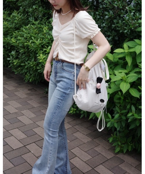 JUMELLE(ジュメロ)の「ストレッチフレアデニム(デニムパンツ・レディース・ブルー・LARGE/MEDIUM/SMALL)」の17枚目の写真