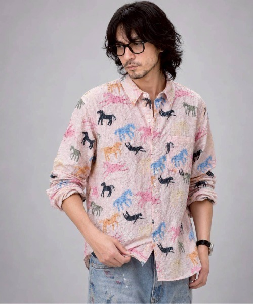 KAMINARI_TOKIO(カミナリトキオ)の「アニマルグラフィックブラウス(シャツ/ブラウス・レディース・ピンク/ブルー・FREE)」の1枚目の写真