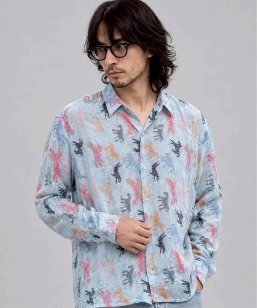 KAMINARI_TOKIO(カミナリトキオ)の「アニマルグラフィックブラウス(シャツ/ブラウス・レディース・ピンク/ブルー・FREE)」の3枚目の写真