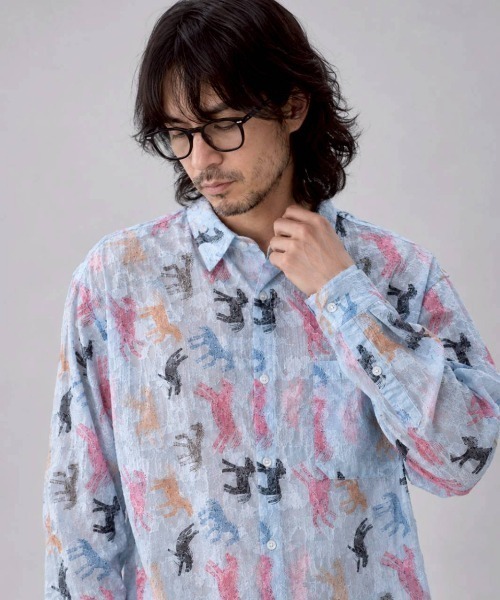 KAMINARI_TOKIO(カミナリトキオ)の「アニマルグラフィックブラウス(シャツ/ブラウス・レディース・ピンク/ブルー・FREE)」の7枚目の写真