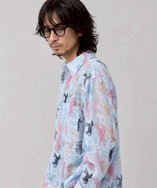 KAMINARI_TOKIO(カミナリトキオ)の「アニマルグラフィックブラウス(シャツ/ブラウス・レディース・ピンク/ブルー・FREE)」の9枚目の写真