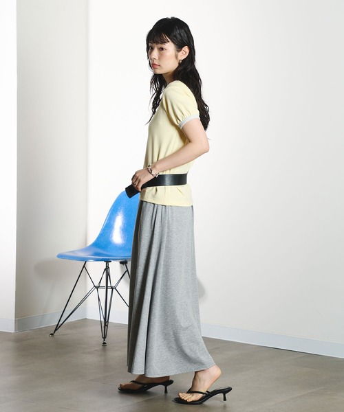 ROSE BUD(ローズバッド)の「RAGLAN PIPING TEE(Tシャツ/カットソー・レディース・ブラウン/ライトイエロー・ONE SIZE)」の7枚目の写真