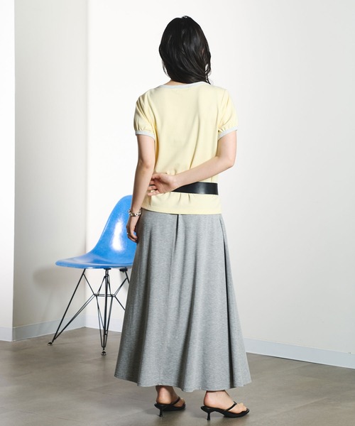 ROSE BUD(ローズバッド)の「RAGLAN PIPING TEE(Tシャツ/カットソー・レディース・ブラウン/ライトイエロー・ONE SIZE)」の8枚目の写真