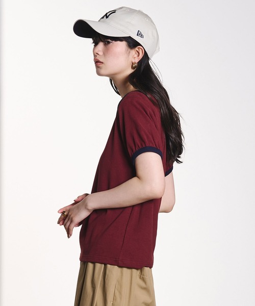 ROSE BUD(ローズバッド)の「RAGLAN PIPING TEE(Tシャツ/カットソー・レディース・ブラウン/ライトイエロー・ONE SIZE)」の13枚目の写真