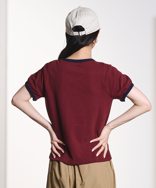 ROSE BUD(ローズバッド)の「RAGLAN PIPING TEE(Tシャツ/カットソー・レディース・ブラウン/ライトイエロー・ONE SIZE)」の14枚目の写真