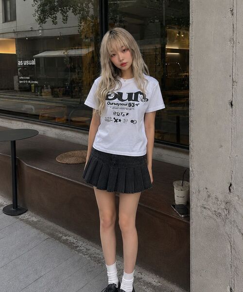 OURSAYSOUR(アワーセイアワー)の「OUR ヴィンテージロゴ半袖ホワイト(Tシャツ/カットソー・レディース・ホワイト・FREE)」の2枚目の写真