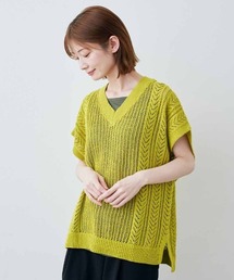 IEDIT 大人のレイヤードが決まる メッシュニット&接触冷感タンクトップのベストバランスセット