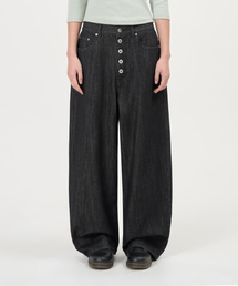 Button Raw Denim Pants (Raw Black)