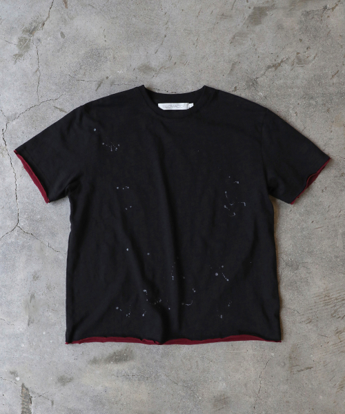 SLOWACID（スローアシッド）の「レイヤードペインティング半袖Tシャツ[ブラック]（Tシャツ/カットソー・レディース・その他・SMALL/MEDIUM/LARGE/X-LARGE）」の8枚目の写真