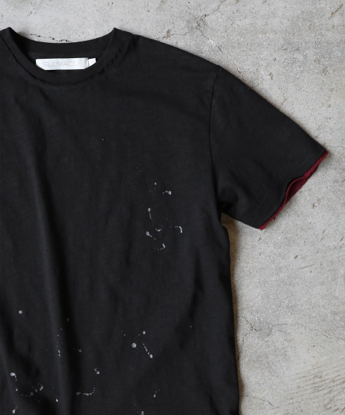 SLOWACID（スローアシッド）の「レイヤードペインティング半袖Tシャツ[ブラック]（Tシャツ/カットソー・レディース・その他・SMALL/MEDIUM/LARGE/X-LARGE）」の2枚目の写真