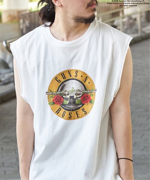 VENCEEXCHANGE（ヴァンスエクスチェンジ）の「「Guns N' Roses ガンズ・アンド・ローゼズ 」ノースリＴ バンドT（タンクトップ・メンズ・ホワイト/ブラック・L/M/LL）」の3枚目の写真